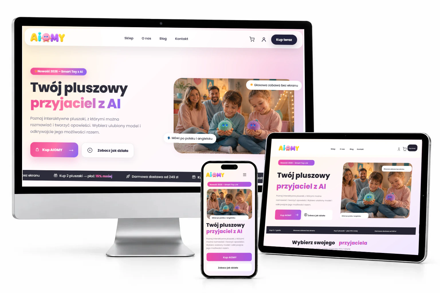 AIOMY — projekt sklepu na komputerze, tablecie i telefonie